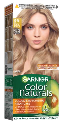 Vopsea de par permanenta Color Naturals 9N Blond Natural Deschis, 112ml, Garnier