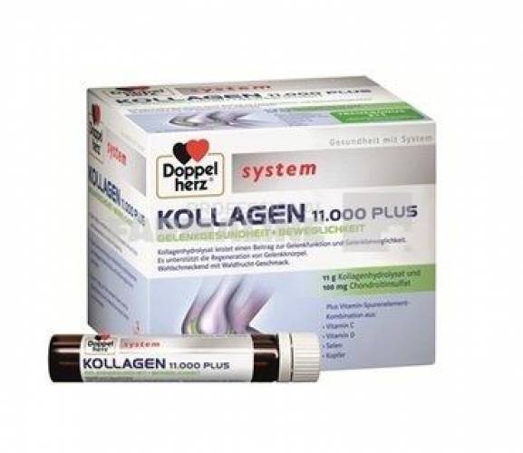 Doppelherz System Kollagen 11.000 plus 10 flacoane