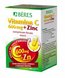 Beres Vitamina C 600 mg + Zinc 60 comprimate