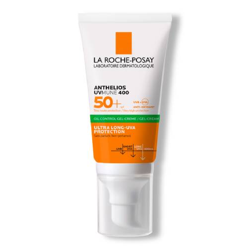 Gel-Crema cu protectie solara SPF 50+ Anthelios UV-MUNE 400 Oil Control, 50ml, La Roche-Posay