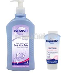 Sanosan Pachet Baby Spumant si sampon 500 ml + Crema hidratanta 75 ml Cadou
