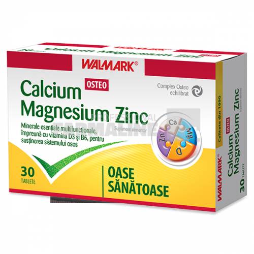 Calciu - Magneziu - Zinc osteo 30 tablete