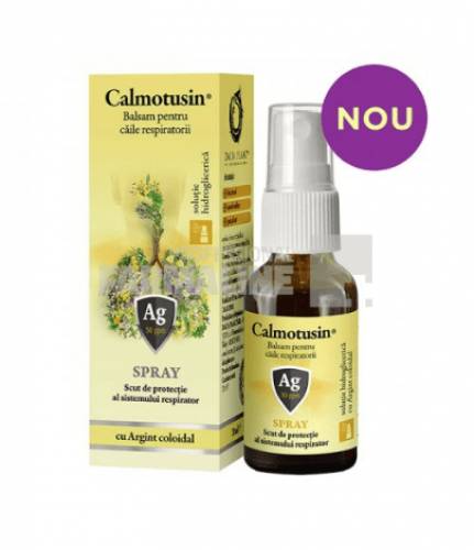 Calmotusin Spray pentru gat cu argint coloidal fara alcool 20 ml