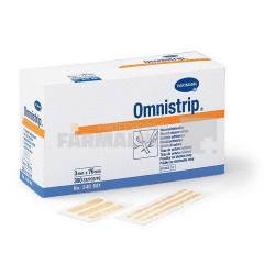 Hartmann Omnistrip Plasture hipoalergenic pentru suturi 3 mm x 76 mm 5 strip/plic 50 bucati