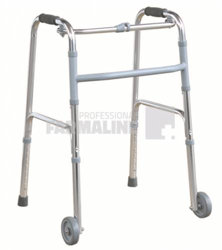 Axabio Cadru de mers pliabil,reglabil cu 2 roti JL 912 L - Dr. Happy