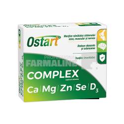 Ostart complex Ca + Mg + Zn + Se + D3 20 comprimate