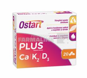 Ostart Plus Ca 1500 + K2 + D3 10 comprimate