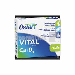 Ostart Vital Ca + D3 20 comprimate