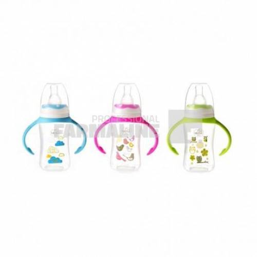 Minut Biberon plastic manere si tetina (MIN2019002) 125 ml