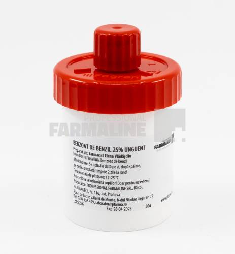 Benzoat de benzil 25% unguent 50 g