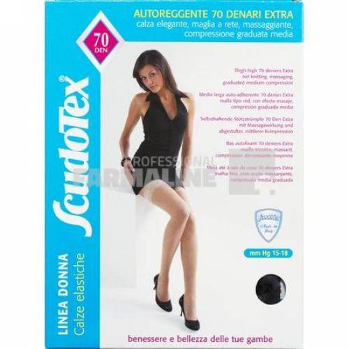 Scudotex Ciorapi compresivi pana la coapsa 70 DEN XL 15-18 mmhg