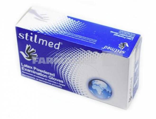 Manusi examinare latex pudrate ,,L'' 100 bucati