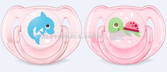 Avent SCF169/38 Suzete 6-18 luni design fete 2 bucati
