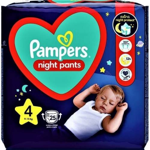 pampers 4 pants night 9-15kg pachx25 buc