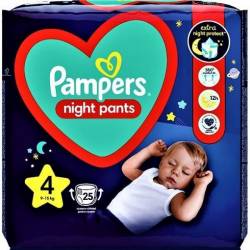 pampers 4 pants night 9-15kg pachx25 buc