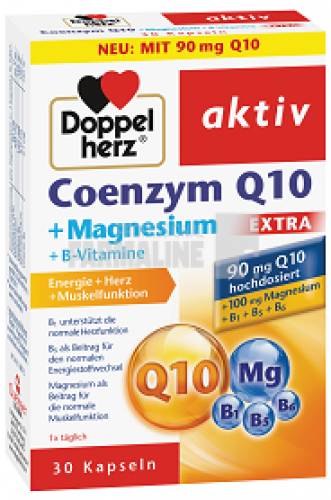 Doppelherz Coenzyma Q10 Extra 90 mg + Mg + B1 + B5 + B6 30 capsule