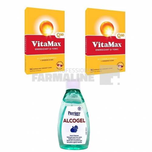 Vitamax Q10 15 capsule 1+1 40% din al II-lea + Alcogel
