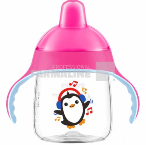 Avent SCF753/07 Cana roz cu tetina de formare 12+ luni 200 ml