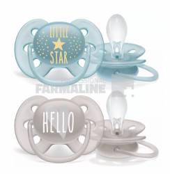 Avent SCF223/01 Suzeta 6-18 luni silicon ultra soft 2 bucati