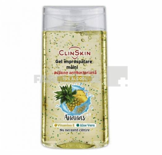 Zdrovit Clinskin Gel improspatare maini cu ananas 70% alcool 100 ml