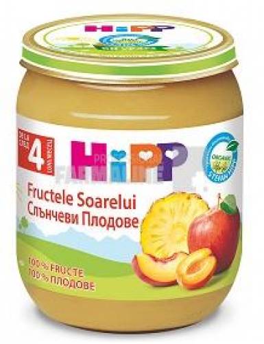 Hipp bio organic piure fructele soarelui 4+ luni 125 g