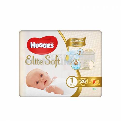 Huggies Elite Soft nr.1 3-5 kg 26 bucati
