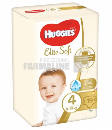 Huggies Elite Soft nr.4 8-14 kg 19 bucati