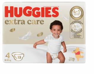 Huggies Extra Care nr. 4 ( 8 -16 kg) 33 bucati