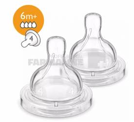 Avent SCF634/27 Classic+ Tetine anti-colici,debit rapid 6+ luni 2 bucati