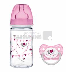 Canpol 0164 Pink Set biberon + suzeta