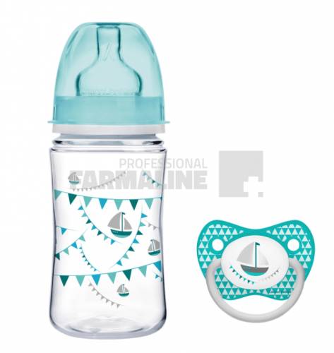 Canpol 0164 Blue Set biberon + suzeta