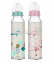 Baby Nova 43706 Biberon sticla decor gat standard 0-24 luni 240 ml