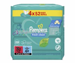 Pampers Servetele fresh clean 52 bucati 4 pachete