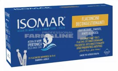 Isomar picaturi nas cu efect decongestionant cu apa de mare hipertonica 5 ml x 20 flacoane