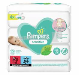 Pampers Servetele Sensitive 52 bucati - 4 pachete
