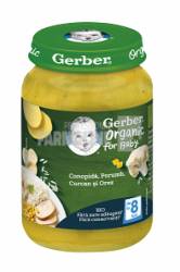 Gerber Piure Bio din legume, porumb, curcan si orez 8 luni+ 190g