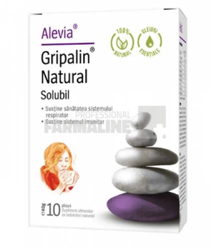 Alevia Gripalin Natural solubil 10 plicuri