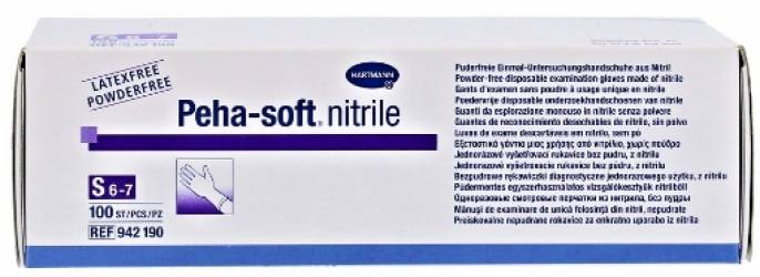 Hartmann Peha-Soft nitrile manusi examinare albastre S - 100 bucati