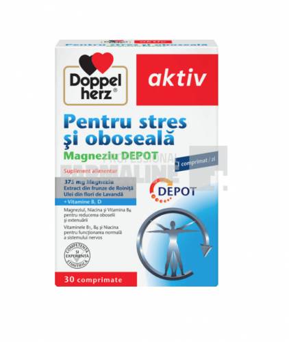 Doppelherz Stres si oboseala Magneziu 375 Depot 30 comprimate