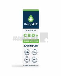 Ulei de canepa cu 2000 mg CBD, 500 mg CBDA, 500 mg CBGA 10 ml