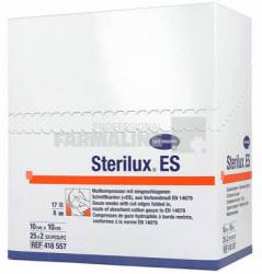 Hartmann Sterilux ES comprese din tifon 10 cm x 10 cm 25 bucati