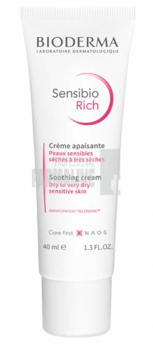 Bioderma Sensibio Rich Crema ten sensibil 40 ml