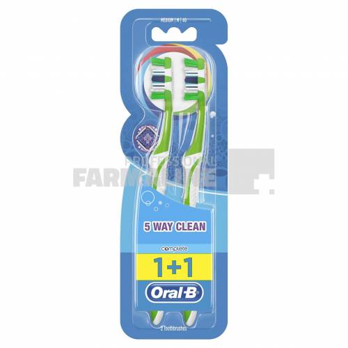 Oral B Complete 5 Way Clean Periuta de dinti 40 Medium 1+1 Gratis