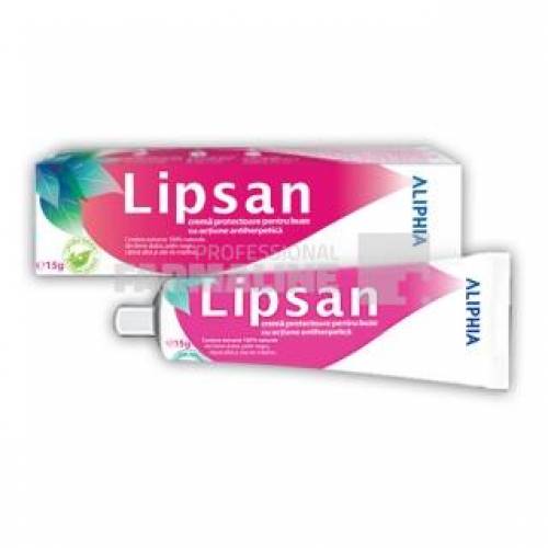 Lipsan crema protectoare pentru buze cu actiune antiherpetica 15 g