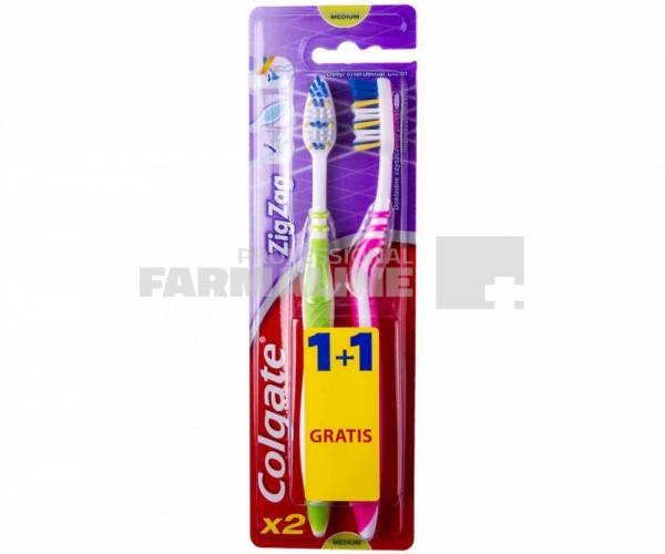 Colgate Zig Zag Periuta de dinti Medium 1 + 1 Gratis