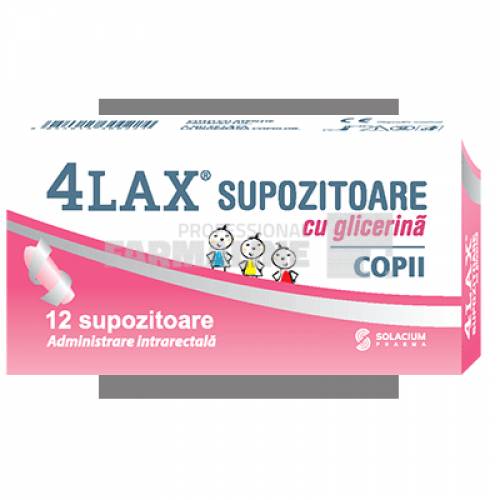 4 Lax Supozitoare copii cu glicerina 12 bucati