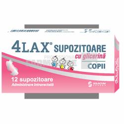 4 Lax Supozitoare copii cu glicerina 12 bucati