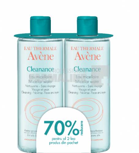 Avene Cleanance Lotiune micelara 400 ml 1 + 1 70% din al II-lea