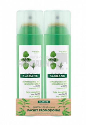 Klorane Sampon uscat cu extract de urzica Spray 150 ml Oferta 1+1 70% din al II lea