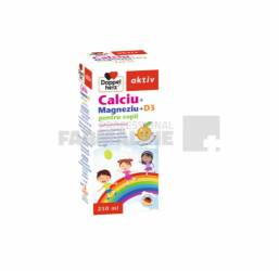 Doppelherz Aktiv Calciu + Magneziu + D3 Sirop pentru copii 250 ml